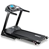 Fitifito FT850 Profi Laufband 7PS 22km/h, Dämpfungssystem, 5 Trainingsmodulen inkl. HRC - Klappbar, Tablethalter, Schwarz