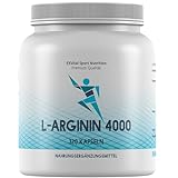 EXVital L-Arginin 4000 hochdosiert, 320 Kapseln in deutscher Premiumqualität, 2-3 Monatskur, semi-essentielle Aminosäuren. ApoTest: 'Sehr gut'