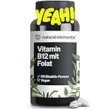 Vitamin B12 – 180 vegane Tabletten für 6 Monate – 500µg Vit B12 und 200µg Folsäure pro Tagesdosis – hochdosiert, ohne unnötige Zusätze – in Deutschland produziert & laborgeprüft