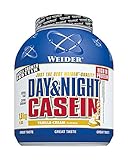 Weider Day & Night Casein Proteinpulver, Schoko-Sahne, Eiweiß für Muskelaufbau, Fitness Shake 500g