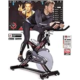 Sportstech Ergometer Heimtrainer mit 22KG Schwungrad & Multiplayer APP | Hometrainer Fahrrad für Zuhause | Trainingsgeräte für das Ausdauertraining | Fitness Exercise Bike SX200 (rot)