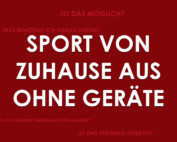 Sport zuhause ohne Geräte