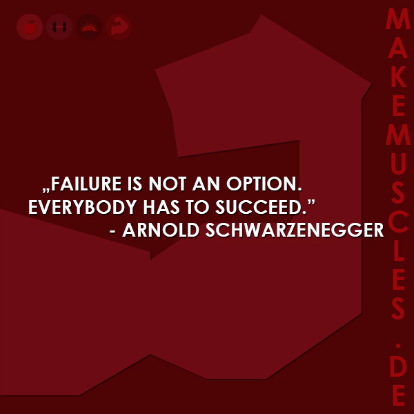 Failure is not an option - Arnold Schwarezenegger