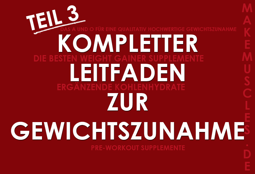 Leitfaden zur Gewichtszunahme Teil 3: Weight Gainer Supplements