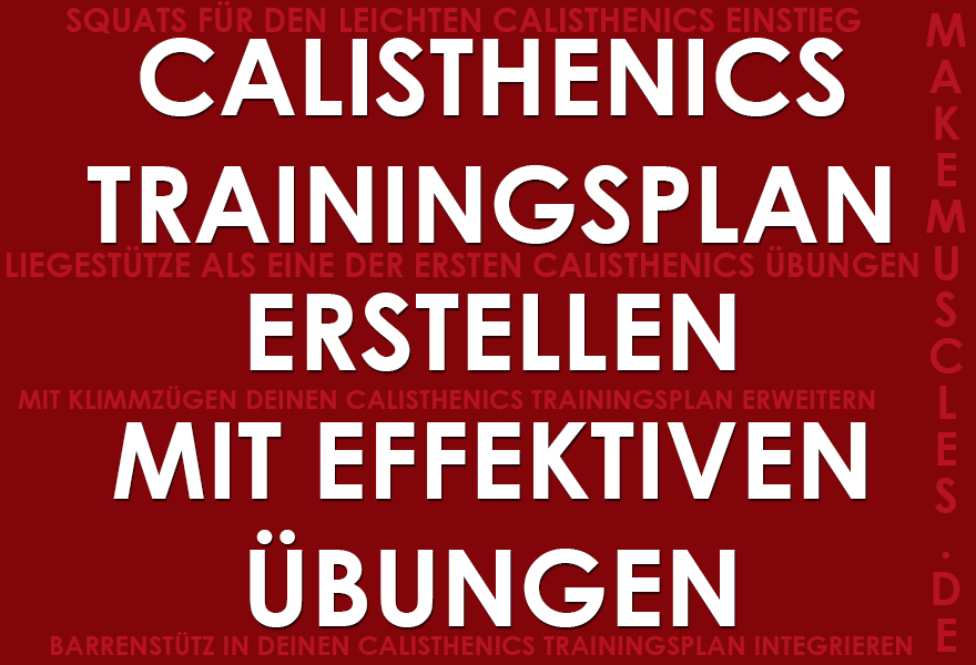 Calisthenics Trainingsplan erstellen mit effektiven Übungen