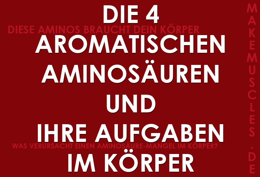 Die 4 aromatischen Aminosaeuren und ihre Aufgaben im Koerper