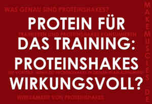 Proteinshakes für das Training